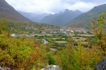 Albánská horská vesnice